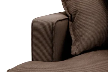 Rossita Lyx 4-seter Ekstra dyp Sofa med Sjeselong Høyre - Brun Kordfløyel - Møbler - Sofaer - Sofaer med sjeselong - 4 seters sofa med divan