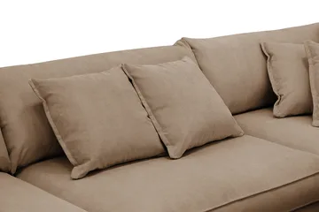 Rossita Lyx 4-seter Ekstra dyp Sofa med Sjeselong Høyre - Brun Kordfløyel - Møbler - Sofaer - Sofaer med sjeselong - 4 seters sofa med divan