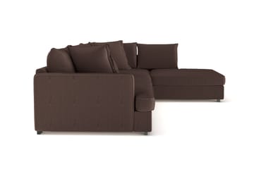Rossita Lyx 4-seter Ekstra dyp Sofa med Sjeselong Høyre - Brun Kordfløyel - Møbler - Sofaer - Sofaer med sjeselong - 4 seters sofa med divan