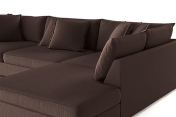 Rossita Lyx 4-seter Ekstra dyp Sofa med Sjeselong Høyre - Brun Kordfløyel - Møbler - Sofaer - Sofaer med sjeselong - 4 seters sofa med divan