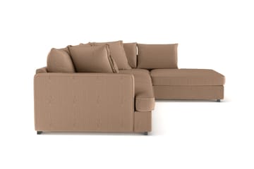 Rossita Lyx 4-seter Ekstra dyp Sofa med Sjeselong Høyre - Brun Kordfløyel - Møbler - Sofaer - Sofaer med sjeselong - 4 seters sofa med divan