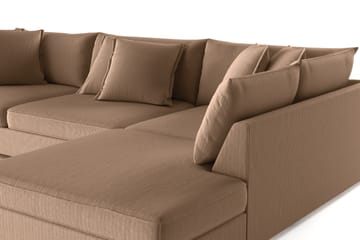 Rossita Lyx 4-seter Ekstra dyp Sofa med Sjeselong Høyre - Brun Kordfløyel - Møbler - Sofaer - Sofaer med sjeselong - 4 seters sofa med divan