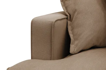 Rossita Lyx 4-seter Ekstra dyp Sofa med Sjeselong Høyre - Brun Kordfløyel - Møbler - Sofaer - Sofaer med sjeselong - 4 seters sofa med divan