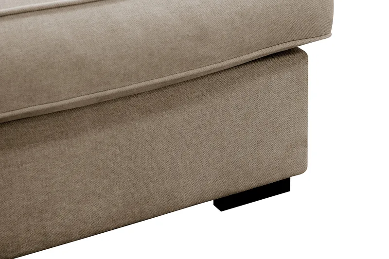 Rossita Lyx 4-seter Ekstra dyp Sofa med Sjeselong Høyre - Brun Stoff - Møbler - Sofaer - Sofaer med sjeselong - 4 seters sofa med divan