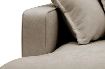 Rossita Lyx 4-seter Ekstra dyp Sofa med Sjeselong Høyre - Brun Stoff - Møbler - Sofaer - Sofaer med sjeselong - 4 seters sofa med divan