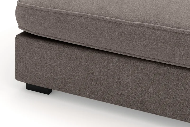 Rossita Lyx 4-seter Ekstra dyp Sofa med Sjeselong Høyre - Brun Stoff - Møbler - Sofaer - Sofaer med sjeselong - 4 seters sofa med divan
