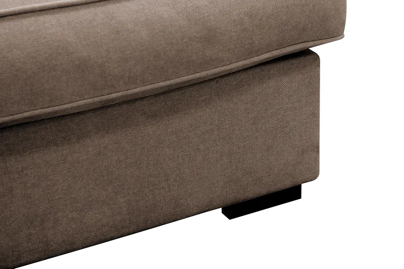Rossita Lyx 4-seter Ekstra dyp Sofa med Sjeselong Høyre - Brun Stoff - Møbler - Sofaer - Sofaer med sjeselong - 4 seters sofa med divan