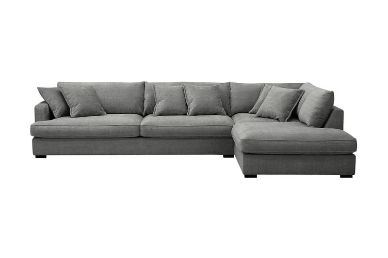 Rossita Lyx 4-seter Ekstra dyp Sofa med Sjeselong Høyre, Grå Chenille