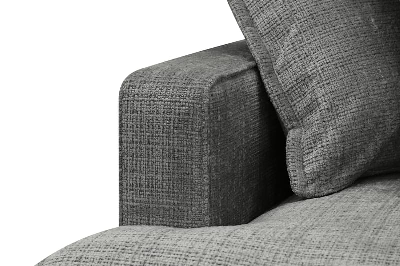 Rossita Lyx 4-seter Ekstra dyp Sofa med Sjeselong Høyre - Grå Chenille - Møbler - Sofaer - Sofaer med sjeselong - 4 seters sofa med divan