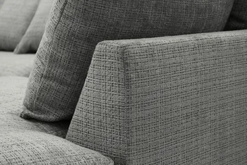 Rossita Lyx 4-seter Ekstra dyp Sofa med Sjeselong Høyre - Grå Chenille - Møbler - Sofaer - Sofaer med sjeselong - 4 seters sofa med divan