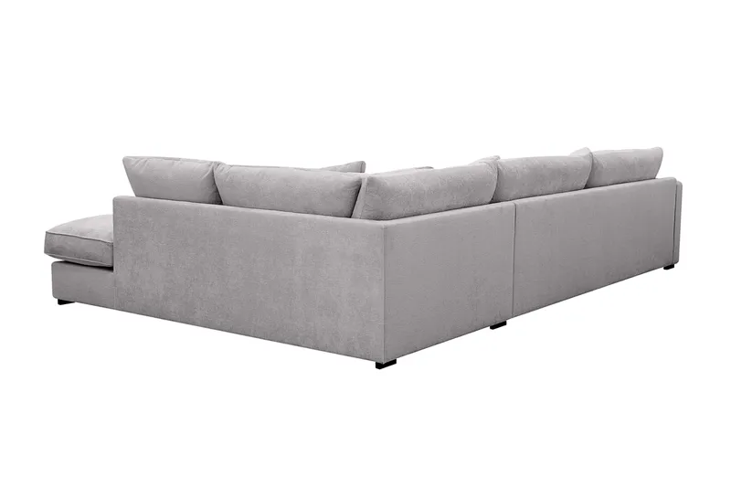Rossita Lyx 4-seter Ekstra dyp Sofa med Sjeselong Høyre - Grå Chenille - Møbler - Sofaer - Sofaer med sjeselong - 4 seters sofa med divan