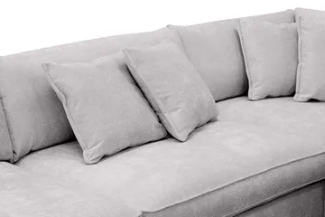 Rossita Lyx 4-seter Ekstra dyp Sofa med Sjeselong Høyre - Grå Chenille - Møbler - Sofaer - Sofaer med sjeselong - 4 seters sofa med divan