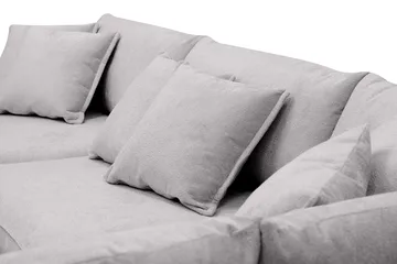 Rossita Lyx 4-seter Ekstra dyp Sofa med Sjeselong Høyre - Grå Chenille - Møbler - Sofaer - Sofaer med sjeselong - 4 seters sofa med divan