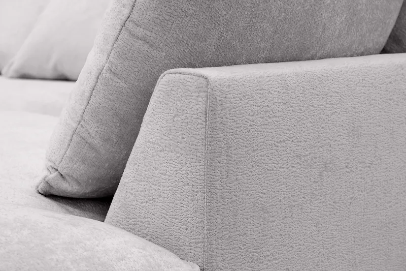 Rossita Lyx 4-seter Ekstra dyp Sofa med Sjeselong Høyre - Grå Chenille - Møbler - Sofaer - Sofaer med sjeselong - 4 seters sofa med divan