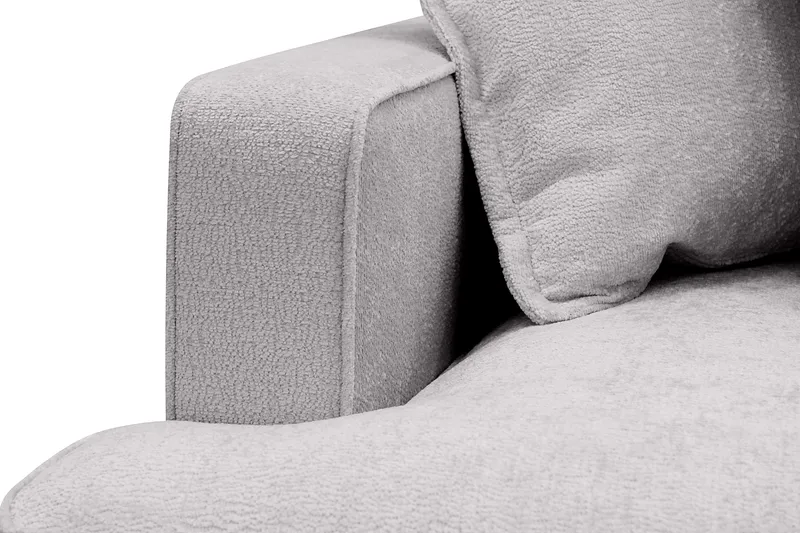 Rossita Lyx 4-seter Ekstra dyp Sofa med Sjeselong Høyre - Grå Chenille - Møbler - Sofaer - Sofaer med sjeselong - 4 seters sofa med divan