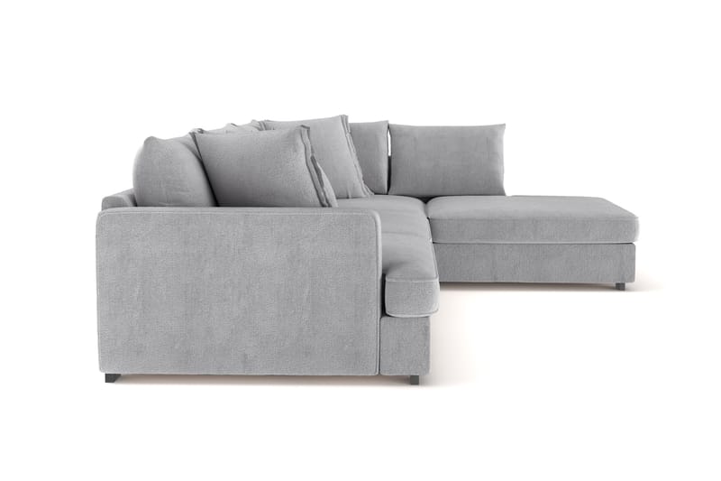 Rossita Lyx 4-seter Ekstra dyp Sofa med Sjeselong Høyre - Grå Chenille - Møbler - Sofaer - Sofaer med sjeselong - 4 seters sofa med divan