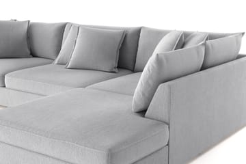 Rossita Lyx 4-seter Ekstra dyp Sofa med Sjeselong Høyre - Grå Chenille - Møbler - Sofaer - Sofaer med sjeselong - 4 seters sofa med divan