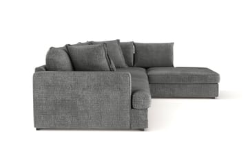 Rossita Lyx 4-seter Ekstra dyp Sofa med Sjeselong Høyre - Grå Chenille - Møbler - Sofaer - Sofaer med sjeselong - 4 seters sofa med divan
