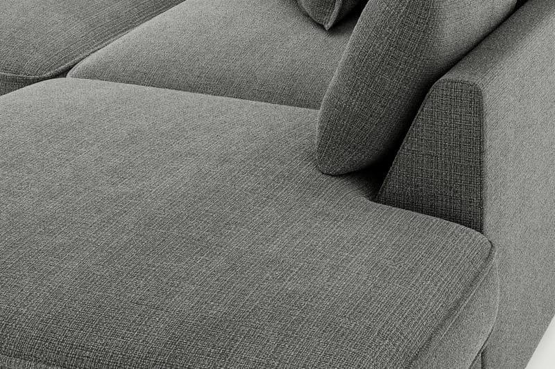 Rossita Lyx 4-seter Ekstra dyp Sofa med Sjeselong Høyre - Grå Chenille - Møbler - Sofaer - Sofaer med sjeselong - 4 seters sofa med divan