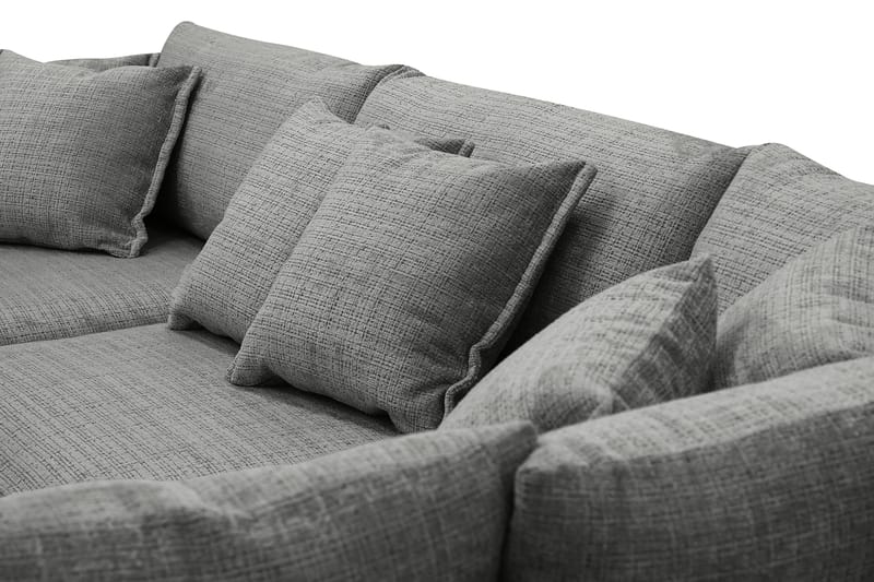 Rossita Lyx 4-seter Ekstra dyp Sofa med Sjeselong Høyre - Grå Chenille - Møbler - Sofaer - Sofaer med sjeselong - 4 seters sofa med divan