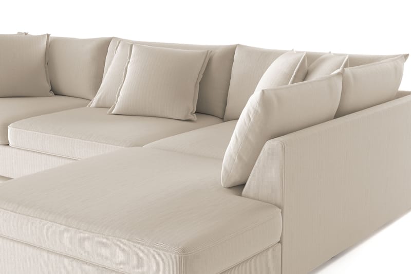 Rossita Lyx 4-seter Ekstra dyp Sofa med Sjeselong Høyre - Grå Manchester - Møbler - Sofaer - Sofaer med sjeselong - 4 seters sofa med divan