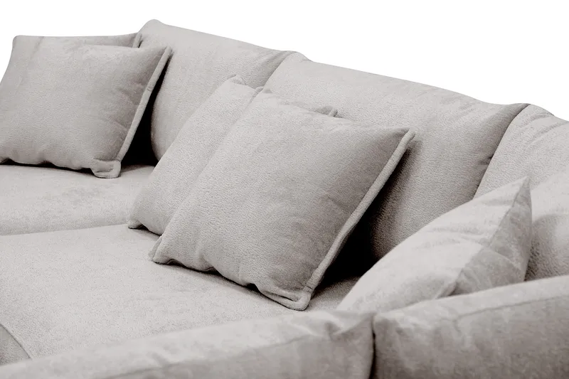 Rossita Lyx 4-seter Ekstra dyp Sofa med Sjeselong Høyre - Grå/Brun Chenille - Møbler - Sofaer - Sofaer med sjeselong - 4 seters sofa med divan