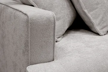 Rossita Lyx 4-seter Ekstra dyp Sofa med Sjeselong Høyre - Grå/Brun Chenille - Møbler - Sofaer - Sofaer med sjeselong - 4 seters sofa med divan