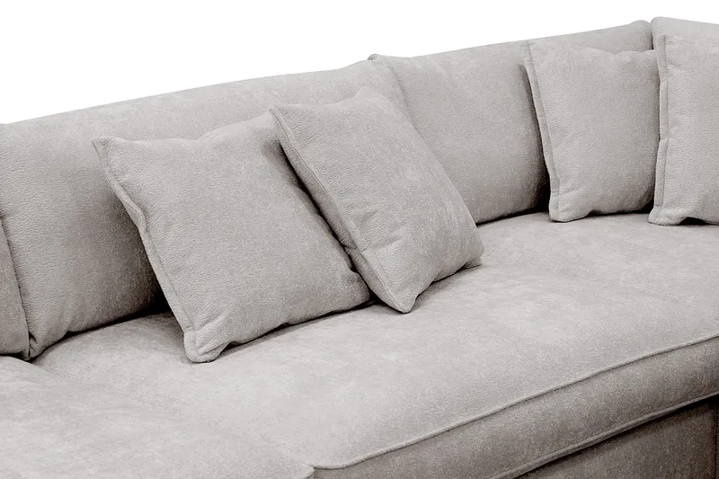 Rossita Lyx 4-seter Ekstra dyp Sofa med Sjeselong Høyre - Grå/Brun Chenille - Møbler - Sofaer - Sofaer med sjeselong - 4 seters sofa med divan