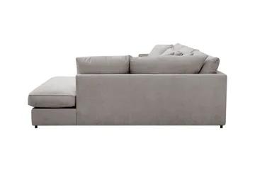 Rossita Lyx 4-seter Ekstra dyp Sofa med Sjeselong Høyre - Grå/Brun Chenille - Møbler - Sofaer - Sofaer med sjeselong - 4 seters sofa med divan