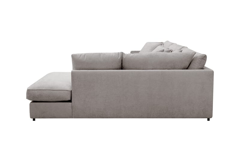 Rossita Lyx 4-seter Ekstra dyp Sofa med Sjeselong Høyre - Grå/Brun Chenille - Møbler - Sofaer - Sofaer med sjeselong - 4 seters sofa med divan