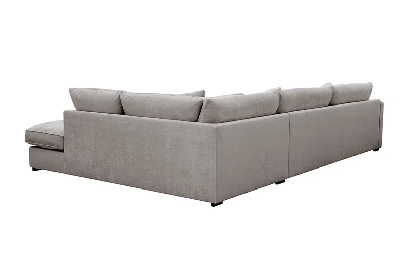 Rossita Lyx 4-seter Ekstra dyp Sofa med Sjeselong Høyre - Grå/Brun Chenille - Møbler - Sofaer - Sofaer med sjeselong - 4 seters sofa med divan