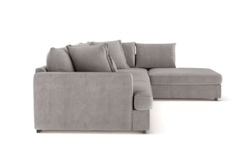 Rossita Lyx 4-seter Ekstra dyp Sofa med Sjeselong Høyre - Grå/Brun Chenille - Møbler - Sofaer - Sofaer med sjeselong - 4 seters sofa med divan
