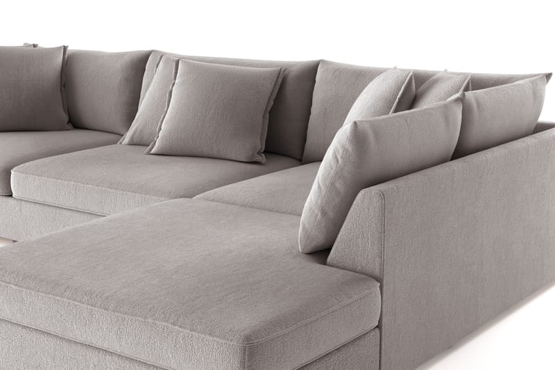 Rossita Lyx 4-seter Ekstra dyp Sofa med Sjeselong Høyre - Grå/Brun Chenille - Møbler - Sofaer - Sofaer med sjeselong - 4 seters sofa med divan