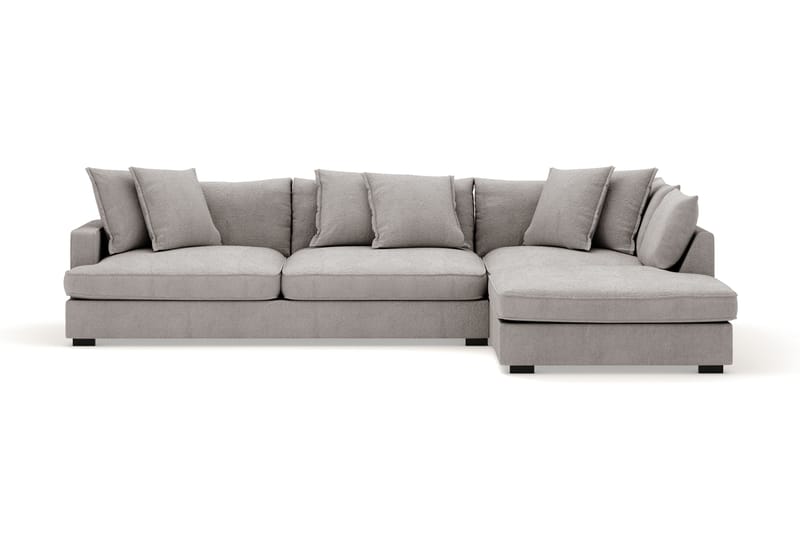 Rossita Lyx 4-seter Ekstra dyp Sofa med Sjeselong Høyre - Grå/Brun Chenille - Møbler - Sofaer - Sofaer med sjeselong - 4 seters sofa med divan