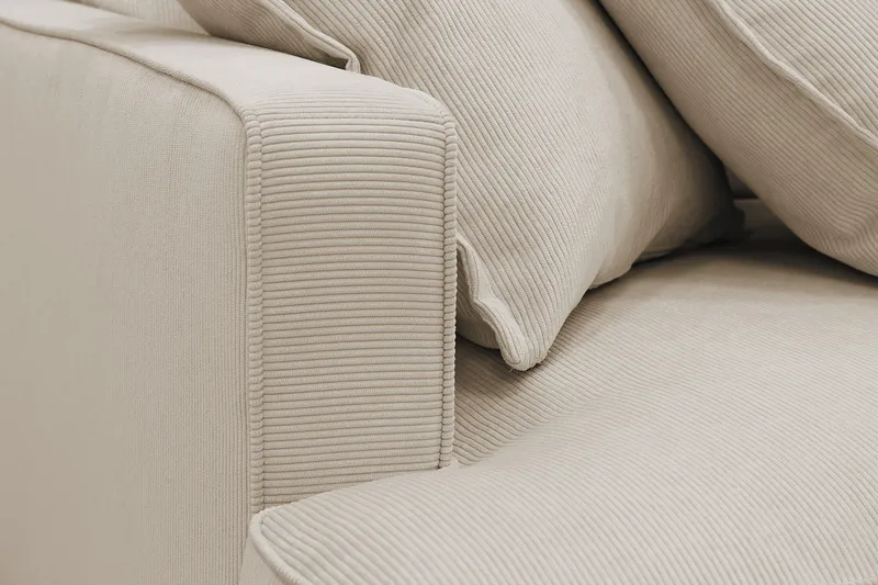 Rossita Lyx 4-seter Ekstra dyp Sofa med Sjeselong Høyre - Greige Manchester - Møbler - Sofaer - Sofaer med sjeselong - 4 seters sofa med divan