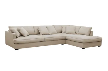 Rossita Lyx 4-seter Ekstra dyp Sofa med Sjeselong Høyre - Greige Manchester - Møbler - Sofaer - Sofaer med sjeselong - 4 seters sofa med divan