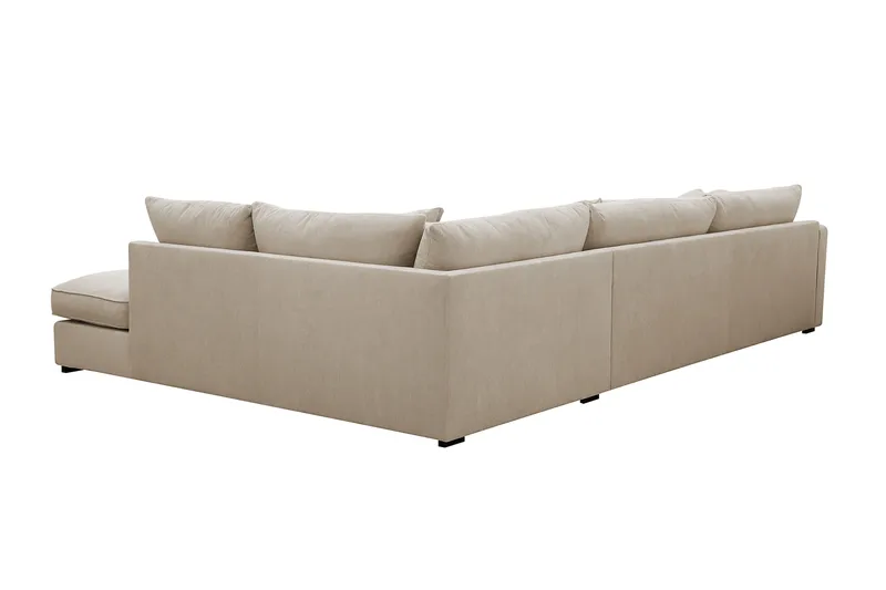 Rossita Lyx 4-seter Ekstra dyp Sofa med Sjeselong Høyre - Greige Manchester - Møbler - Sofaer - Sofaer med sjeselong - 4 seters sofa med divan
