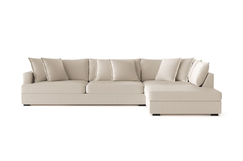 Rossita Lyx 4-seter Ekstra dyp Sofa med Sjeselong Høyre - Greige Manchester - Møbler - Sofaer - Sofaer med sjeselong - 4 seters sofa med divan