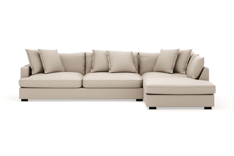 Rossita Lyx 4-seter Ekstra dyp Sofa med Sjeselong Høyre - Greige Manchester - Møbler - Sofaer - Sofaer med sjeselong - 4 seters sofa med divan