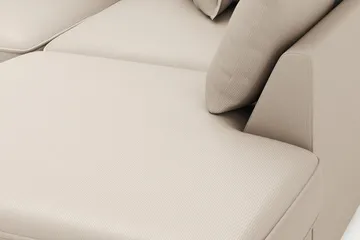 Rossita Lyx 4-seter Ekstra dyp Sofa med Sjeselong Høyre - Greige Manchester - Møbler - Sofaer - Sofaer med sjeselong - 4 seters sofa med divan