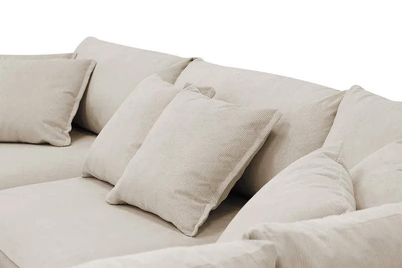 Rossita Lyx 4-seter Ekstra dyp Sofa med Sjeselong Høyre - Greige Manchester - Møbler - Sofaer - Sofaer med sjeselong - 4 seters sofa med divan