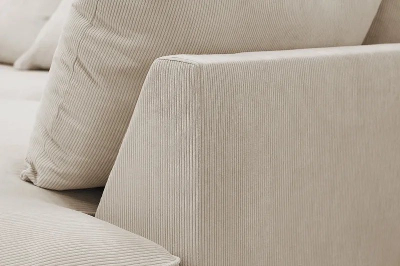 Rossita Lyx 4-seter Ekstra dyp Sofa med Sjeselong Høyre - Greige Manchester - Møbler - Sofaer - Sofaer med sjeselong - 4 seters sofa med divan