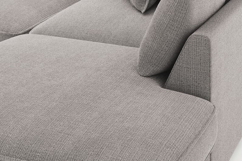 Rossita Lyx 4-seter Ekstra dyp Sofa med Sjeselong Høyre - Lysegrå Chenille - Møbler - Sofaer - Sofaer med sjeselong - 4 seters sofa med divan