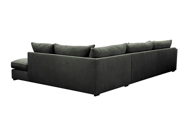 Rossita Lyx 4-seter Ekstra dyp Sofa med Sjeselong Høyre - Mørk grønn Kordfløyel - Møbler - Sofaer - Sofaer med sjeselong - 4 seters sofa med divan