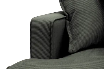 Rossita Lyx 4-seter Ekstra dyp Sofa med Sjeselong Høyre - Mørk grønn Kordfløyel - Møbler - Sofaer - Sofaer med sjeselong - 4 seters sofa med divan