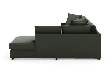 Rossita Lyx 4-seter Ekstra dyp Sofa med Sjeselong Høyre - Mørk grønn Kordfløyel - Møbler - Sofaer - Sofaer med sjeselong - 4 seters sofa med divan