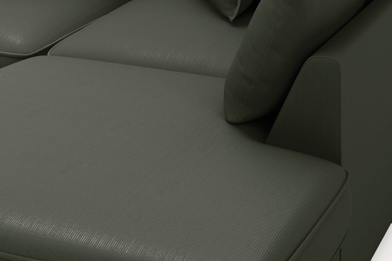 Rossita Lyx 4-seter Ekstra dyp Sofa med Sjeselong Høyre - Mørk grønn Kordfløyel - Møbler - Sofaer - Sofaer med sjeselong - 4 seters sofa med divan