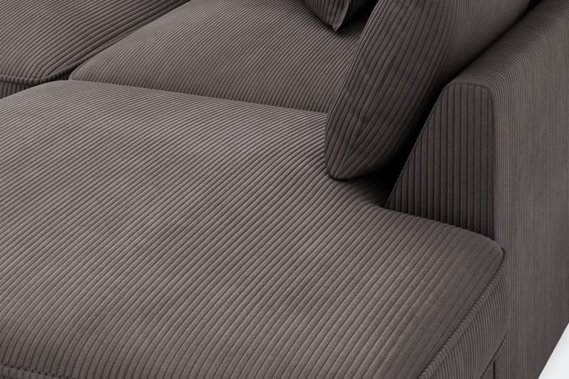Rossita Lyx 4-seter Ekstra dyp Sofa med Sjeselong Høyre - Mørkegrå Kordfløyel - Møbler - Sofaer - Sofaer med sjeselong - 4 seters sofa med divan