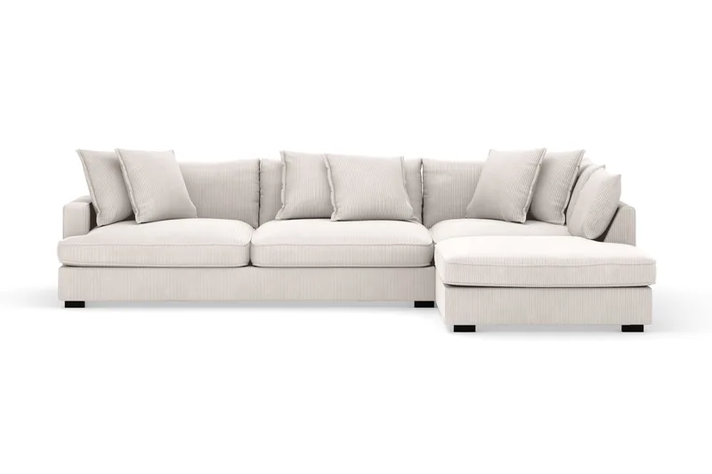 Rossita Lyx 4-seter Ekstra dyp Sofa med Sjeselong Høyre - Offwhite Manchester - Møbler - Sofaer - Sofaer med sjeselong - 4 seters sofa med divan