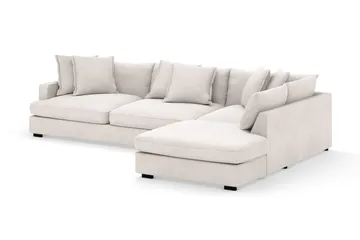 Rossita Lyx 4-seter Ekstra dyp Sofa med Sjeselong Høyre - Offwhite Manchester - Møbler - Sofaer - Sofaer med sjeselong - 4 seters sofa med divan